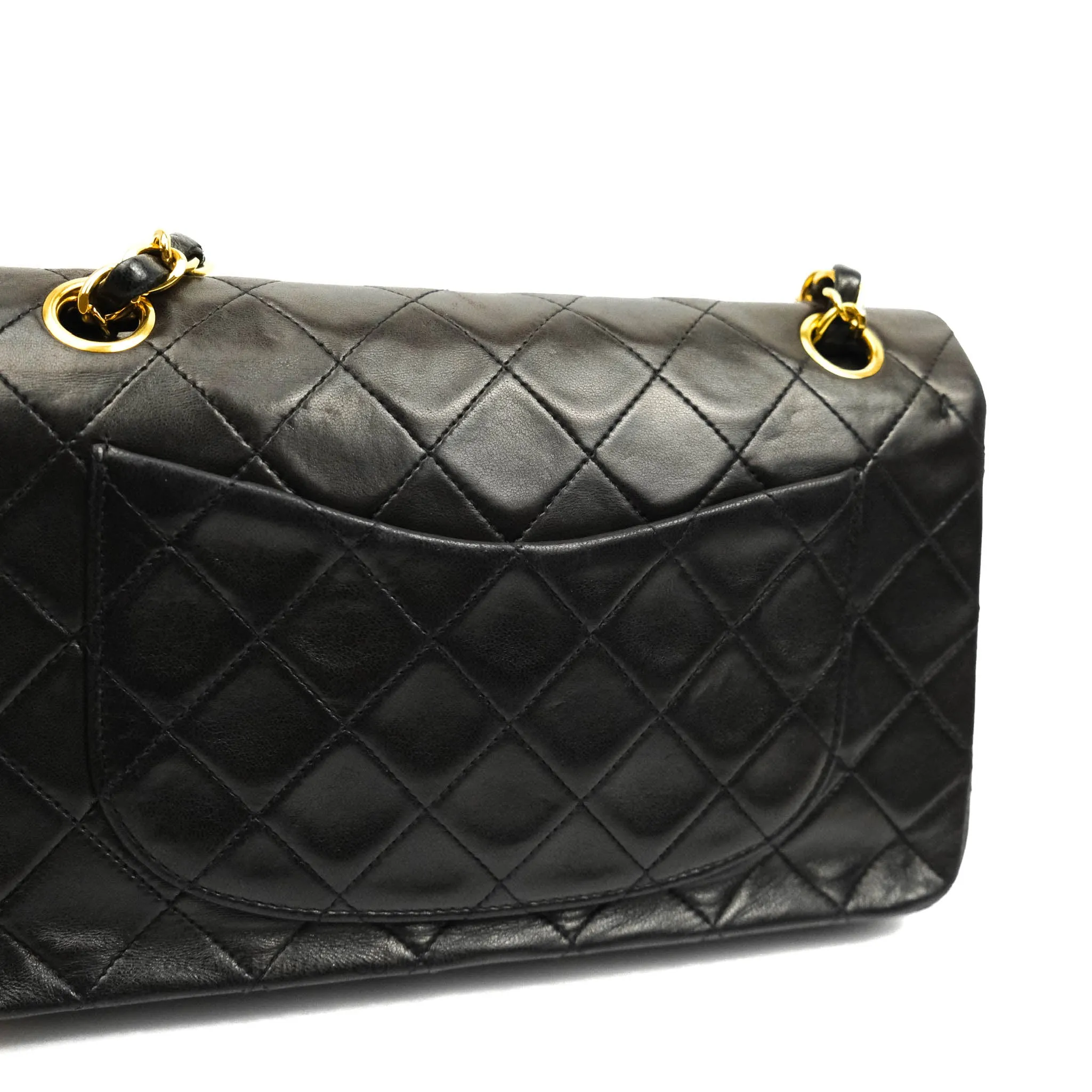 Chanel Classic Vintage Small S/M Flap Dark Brown Lambskin 24K Gold Hardware