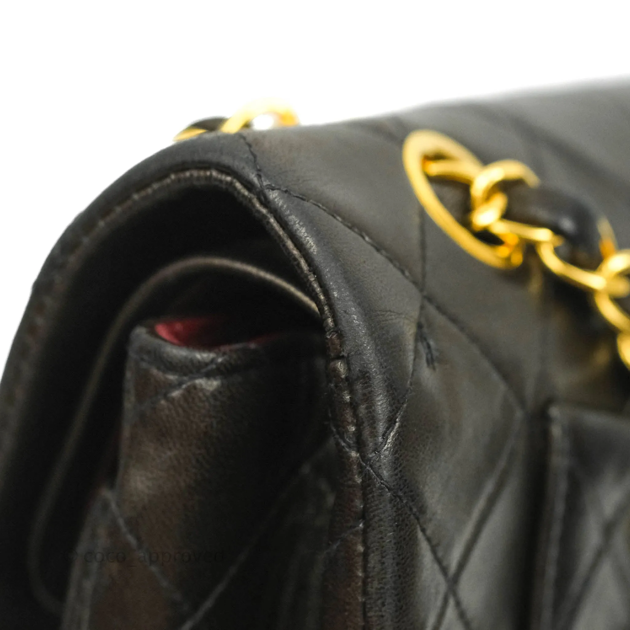 Chanel Classic Vintage Small S/M Flap Dark Brown Lambskin 24K Gold Hardware