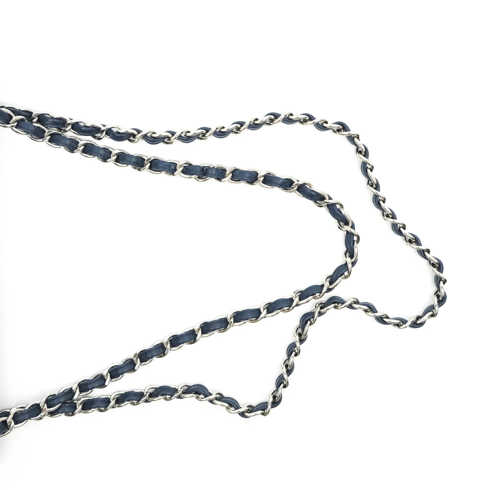 Chanel Jumbo Double Flap Navy Caviar Silver Hardware⁣⁣
