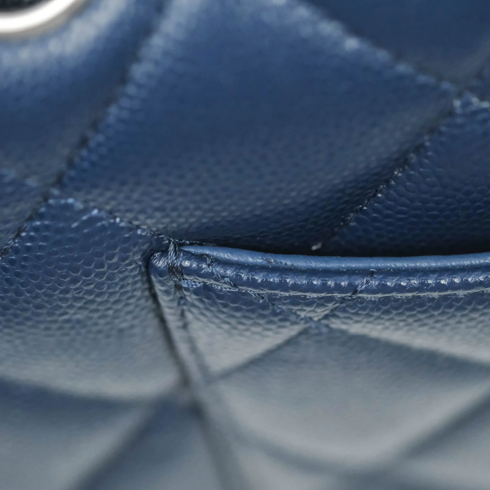 Chanel Jumbo Double Flap Navy Caviar Silver Hardware⁣⁣