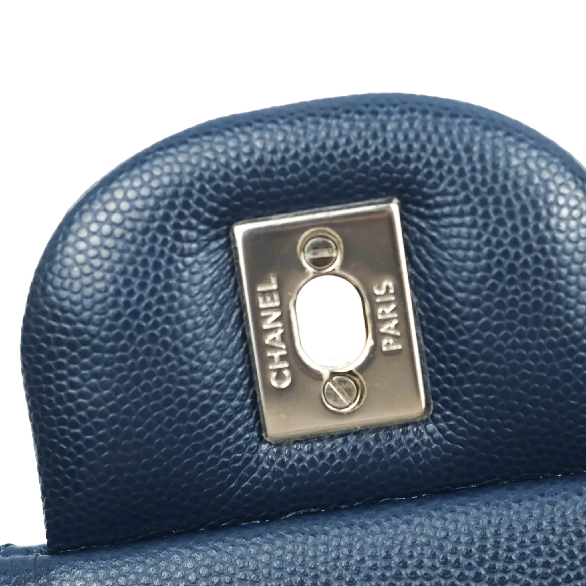 Chanel Jumbo Double Flap Navy Caviar Silver Hardware⁣⁣