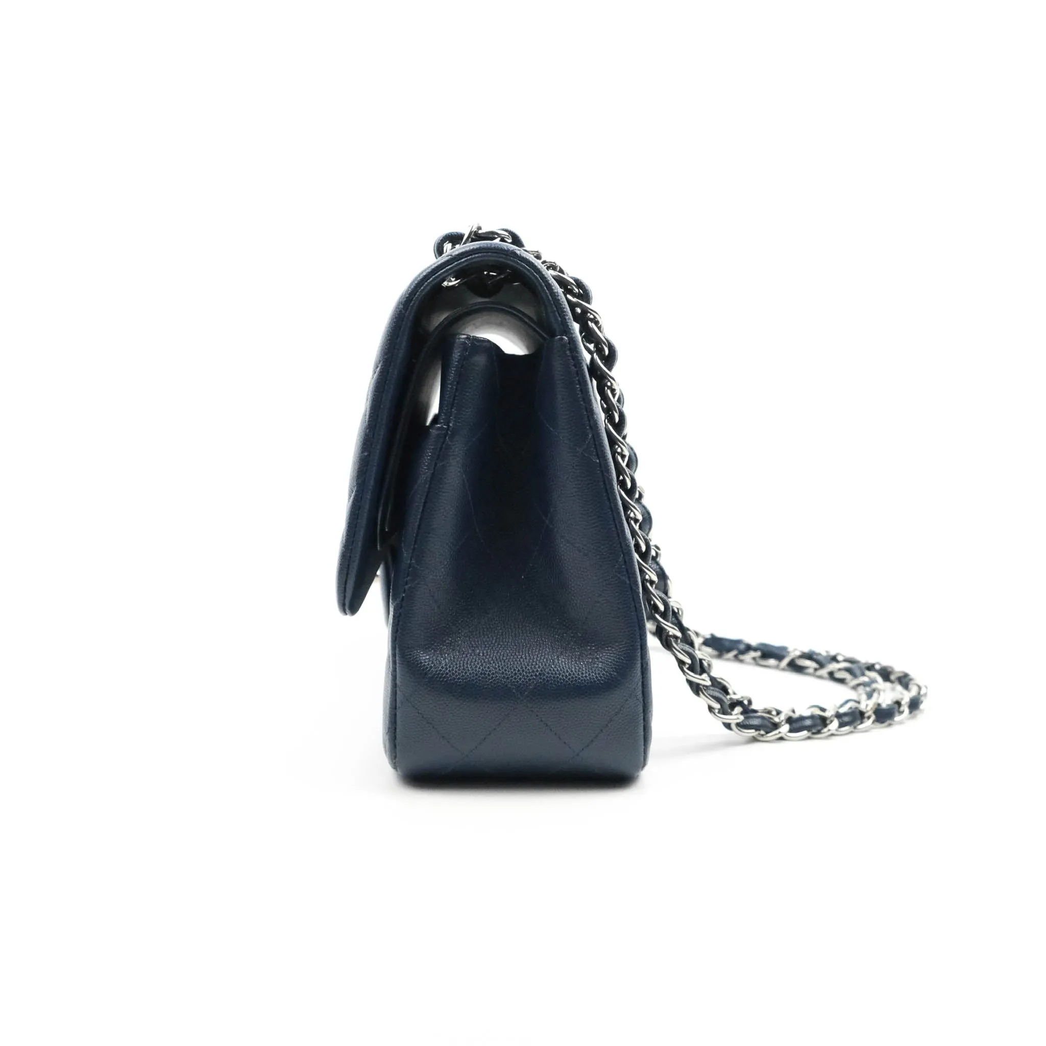 Chanel Jumbo Double Flap Navy Caviar Silver Hardware⁣⁣