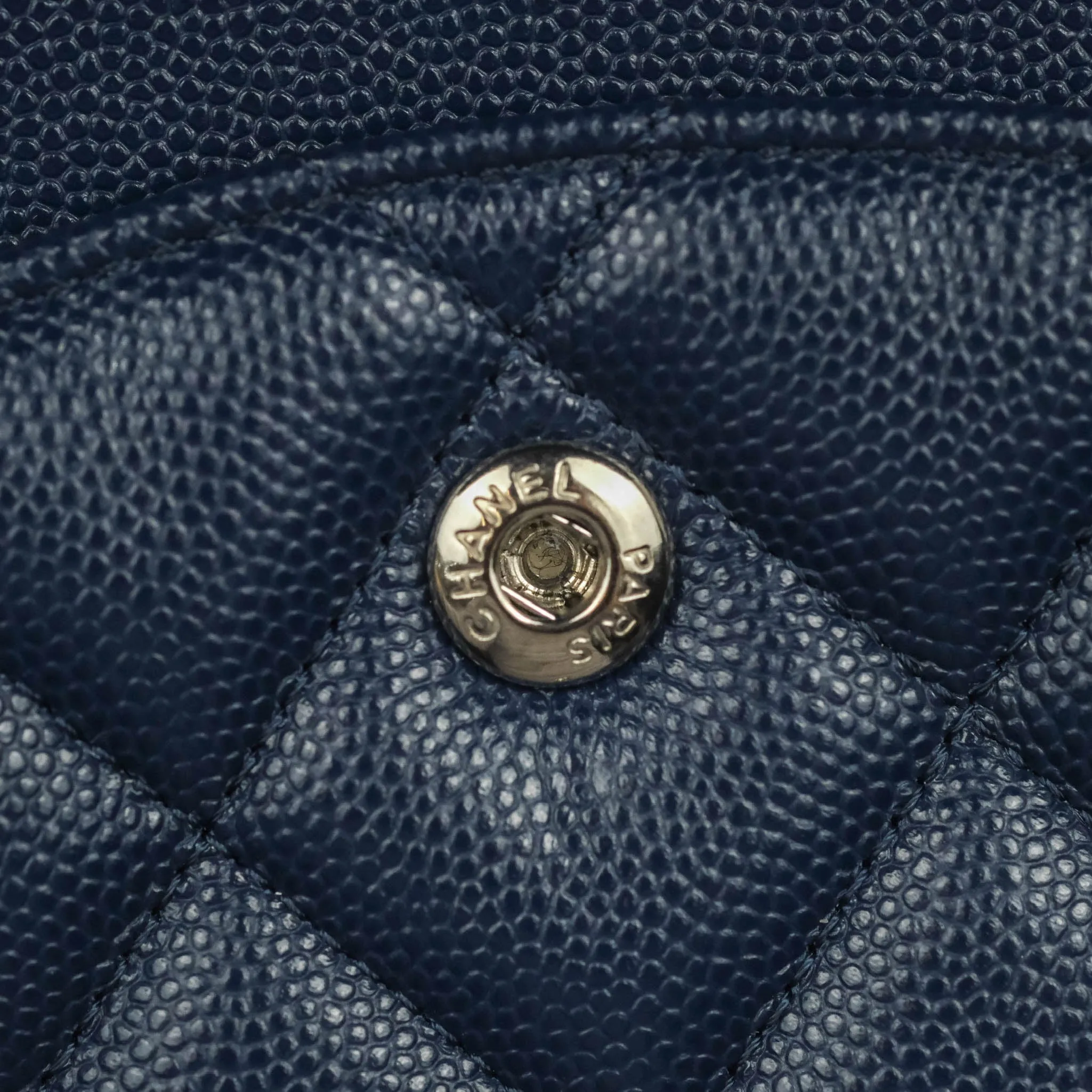 Chanel Jumbo Double Flap Navy Caviar Silver Hardware⁣⁣