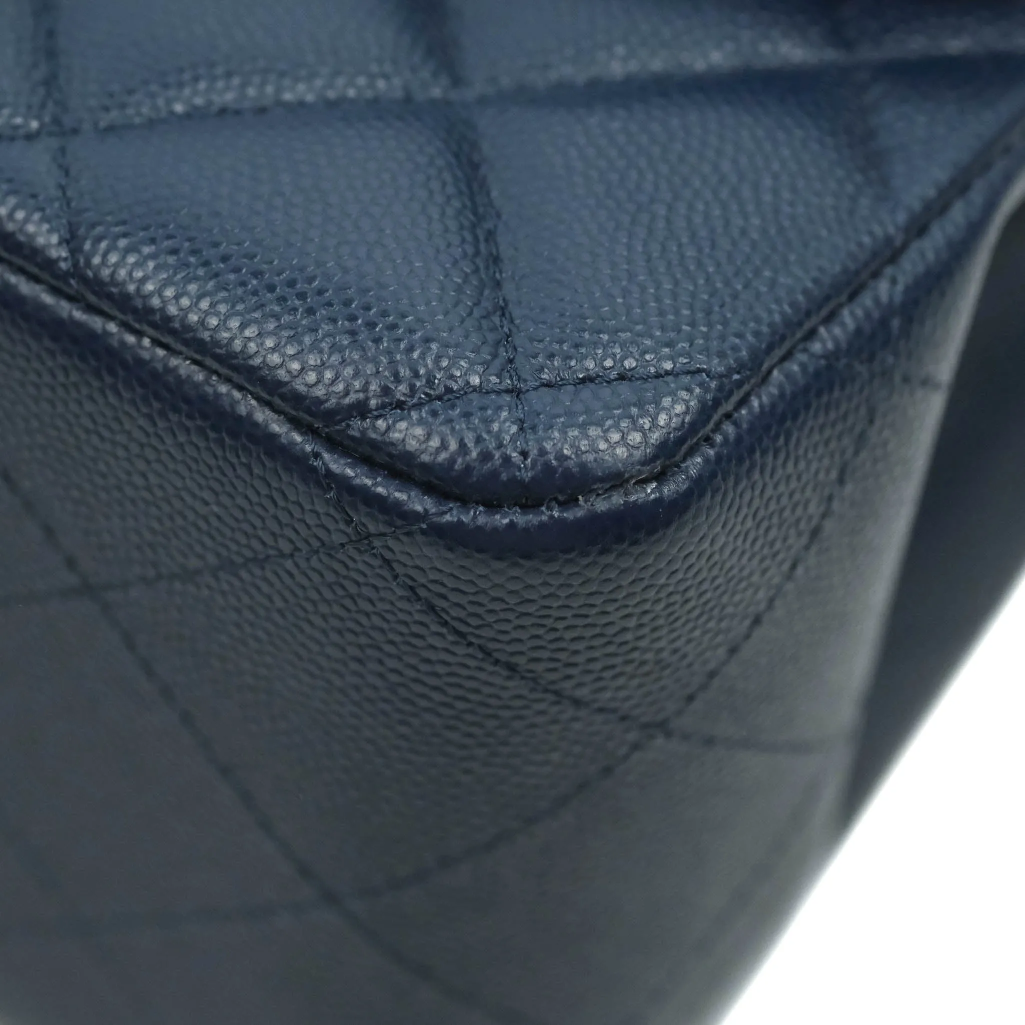 Chanel Jumbo Double Flap Navy Caviar Silver Hardware⁣⁣