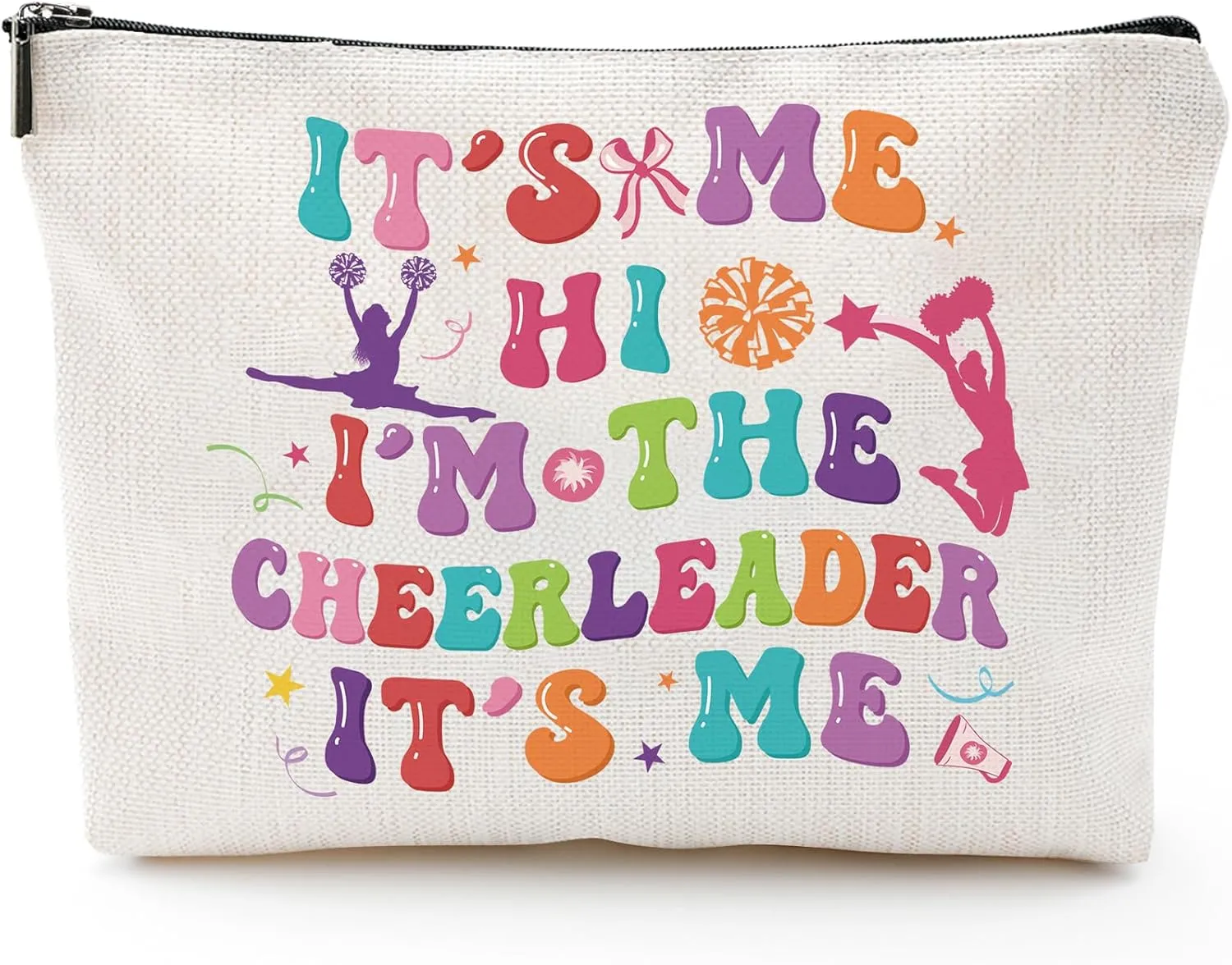 Cheerleader Gifts Cheer Bag - Cheer Stuff Bags for Cheerleader, Cheerleading Stuff Cheerleaders Gifts Makeup Bags for Girls, Cheer Gifts for Team, Cheer Bags Christmas Gifts for Cheerleaders