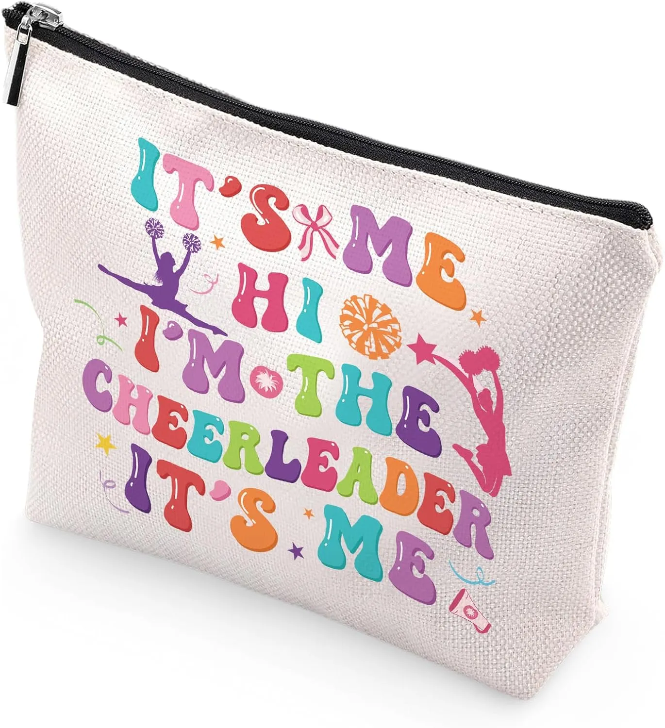 Cheerleader Gifts Cheer Bag - Cheer Stuff Bags for Cheerleader, Cheerleading Stuff Cheerleaders Gifts Makeup Bags for Girls, Cheer Gifts for Team, Cheer Bags Christmas Gifts for Cheerleaders