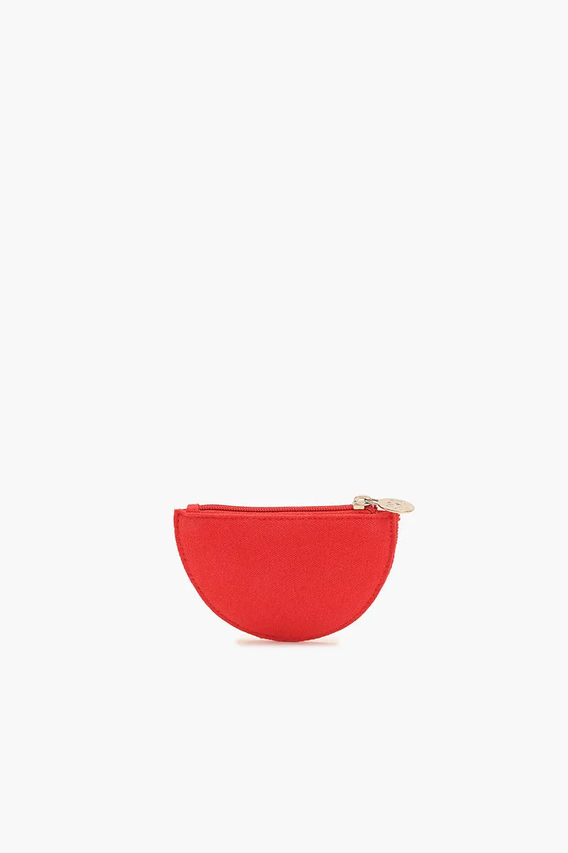 Citrus Splash Beaded Pouch - Red