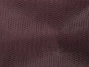 Dark Brown Plain Net Fabric