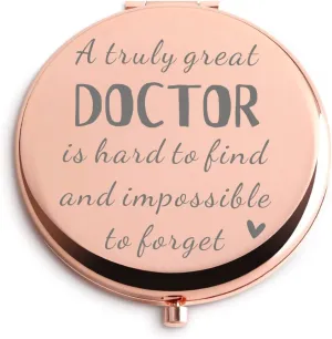 Doctor Gifts for Women Rose Gold Travel Pocket Mirror Doctor Birthday Gifts Thanksgiving Gifts Graduation Gifts Retirement Gifts for Doctor New Doctor