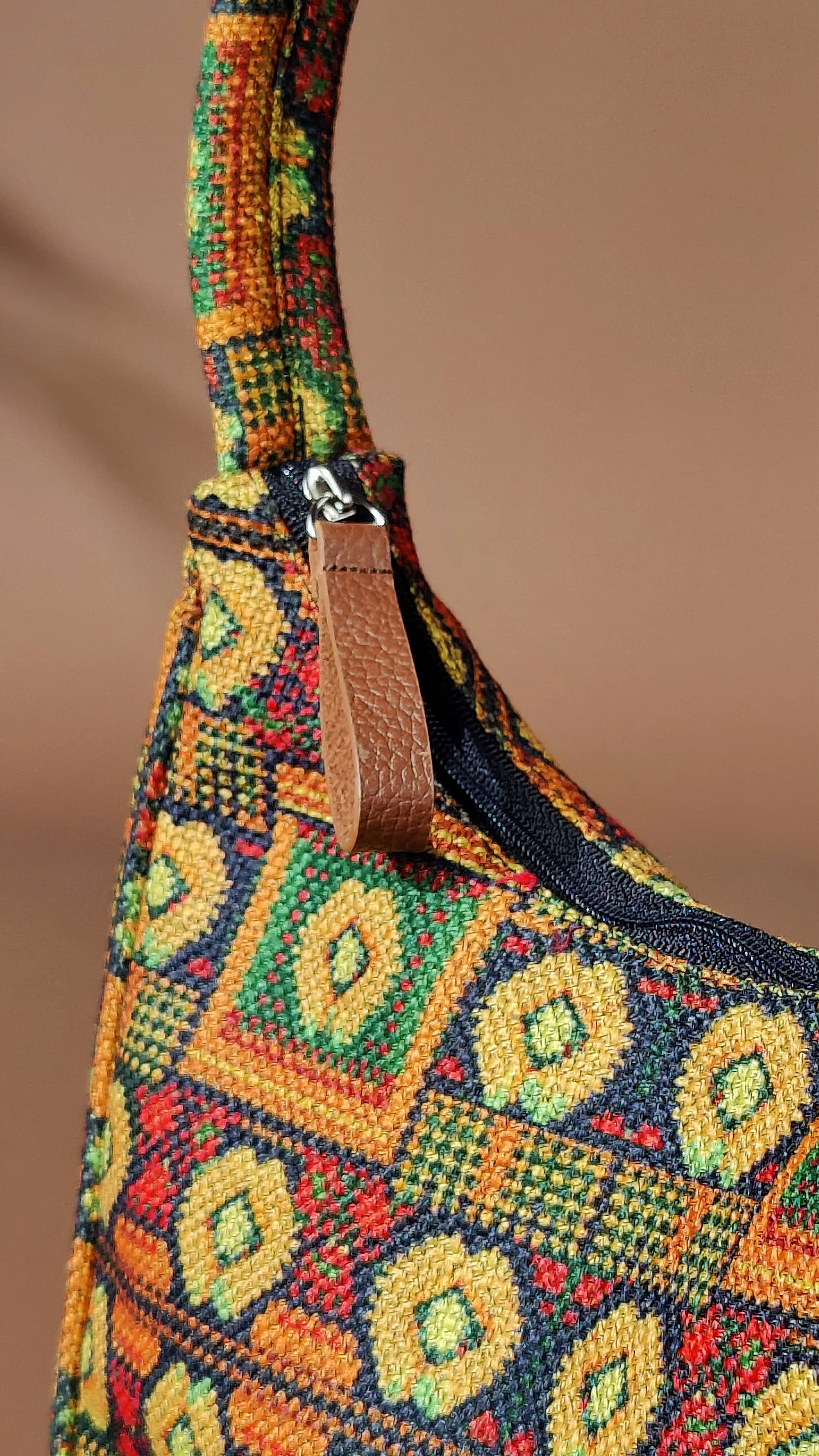 Dofre Elle Shoulder Bag - Orange Pattern