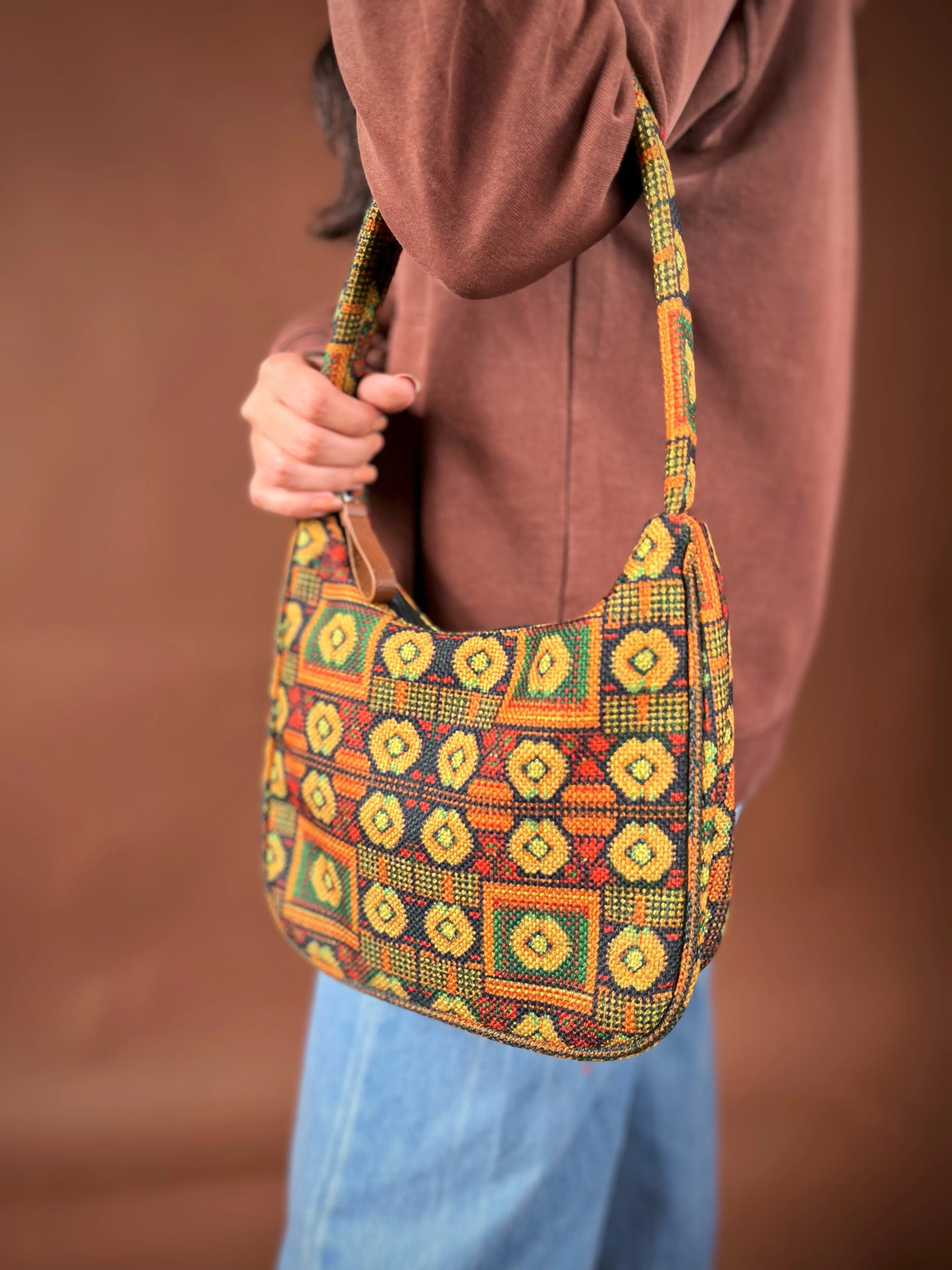 Dofre Elle Shoulder Bag - Orange Pattern