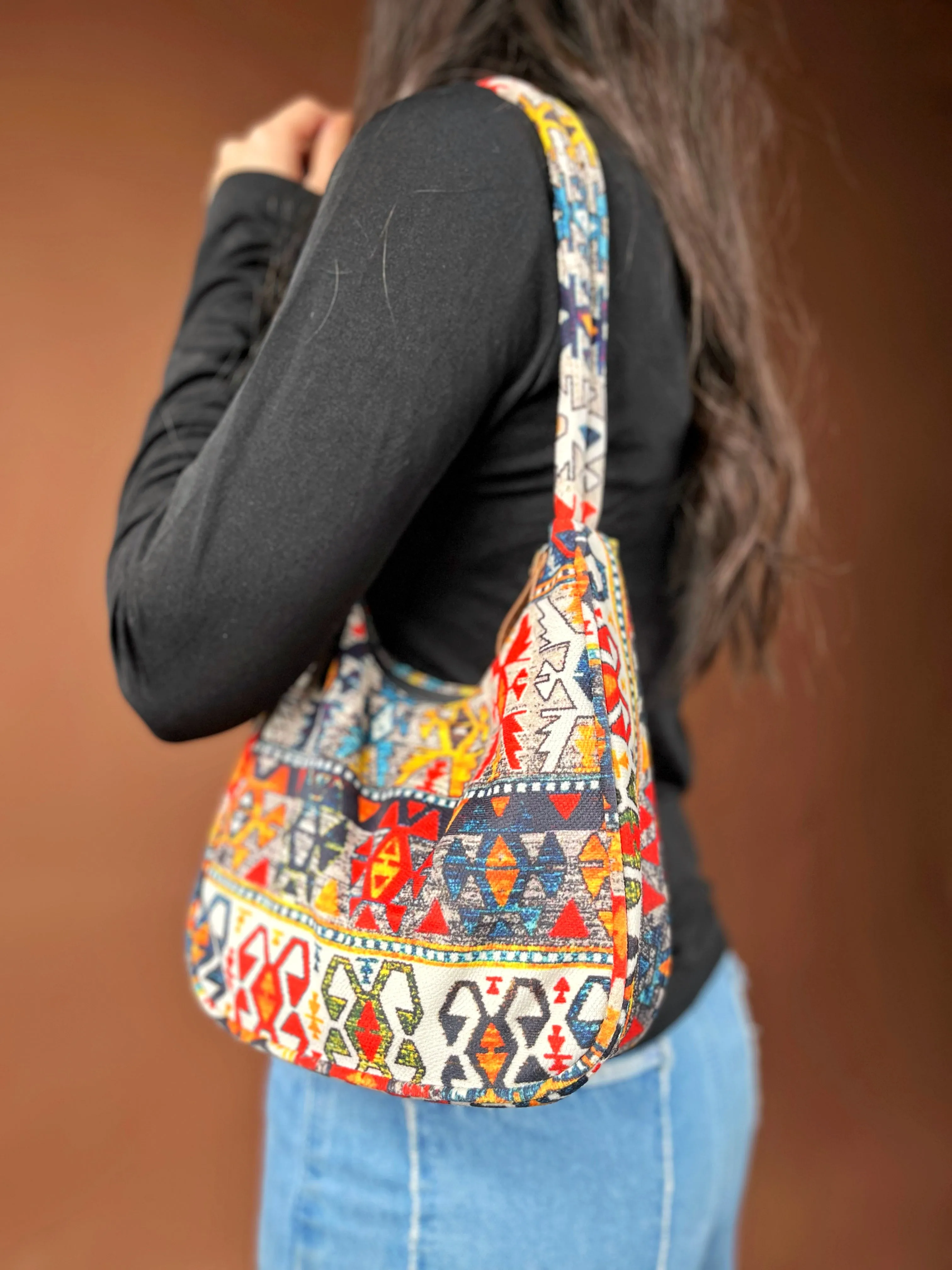 Dofre Elle Shoulder Bag - Orange Pattern