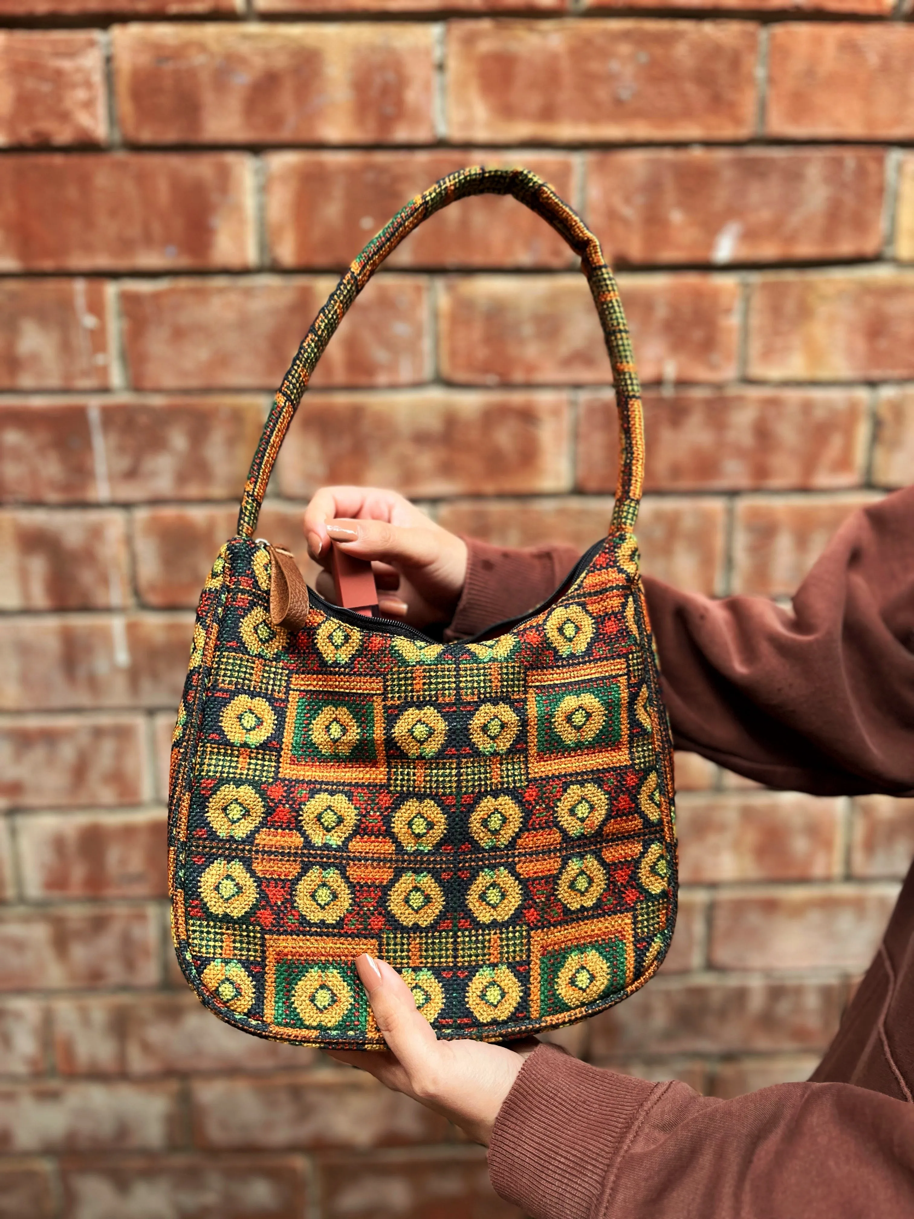 Dofre Elle Shoulder Bag - Orange Pattern