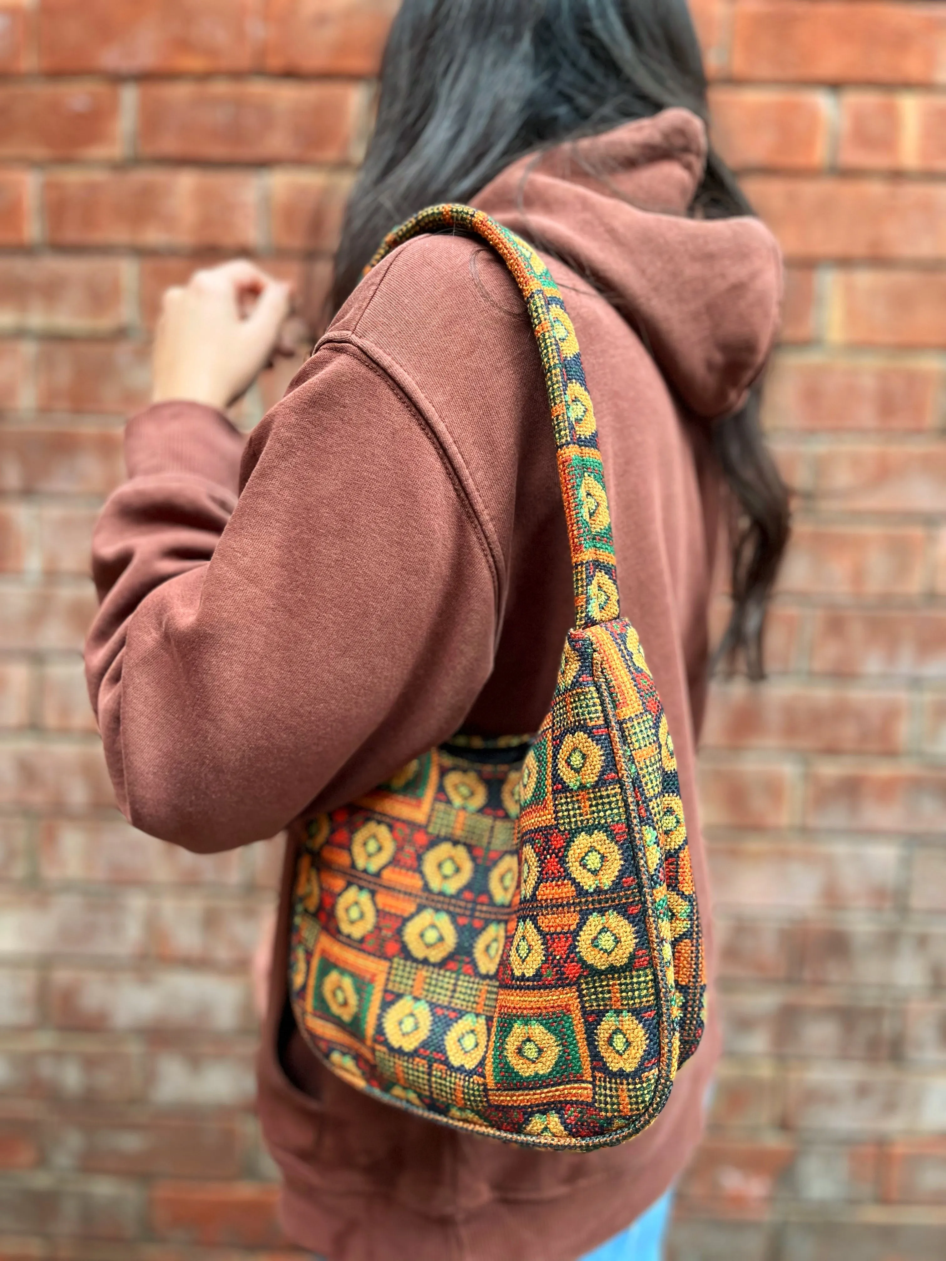 Dofre Elle Shoulder Bag - Orange Pattern
