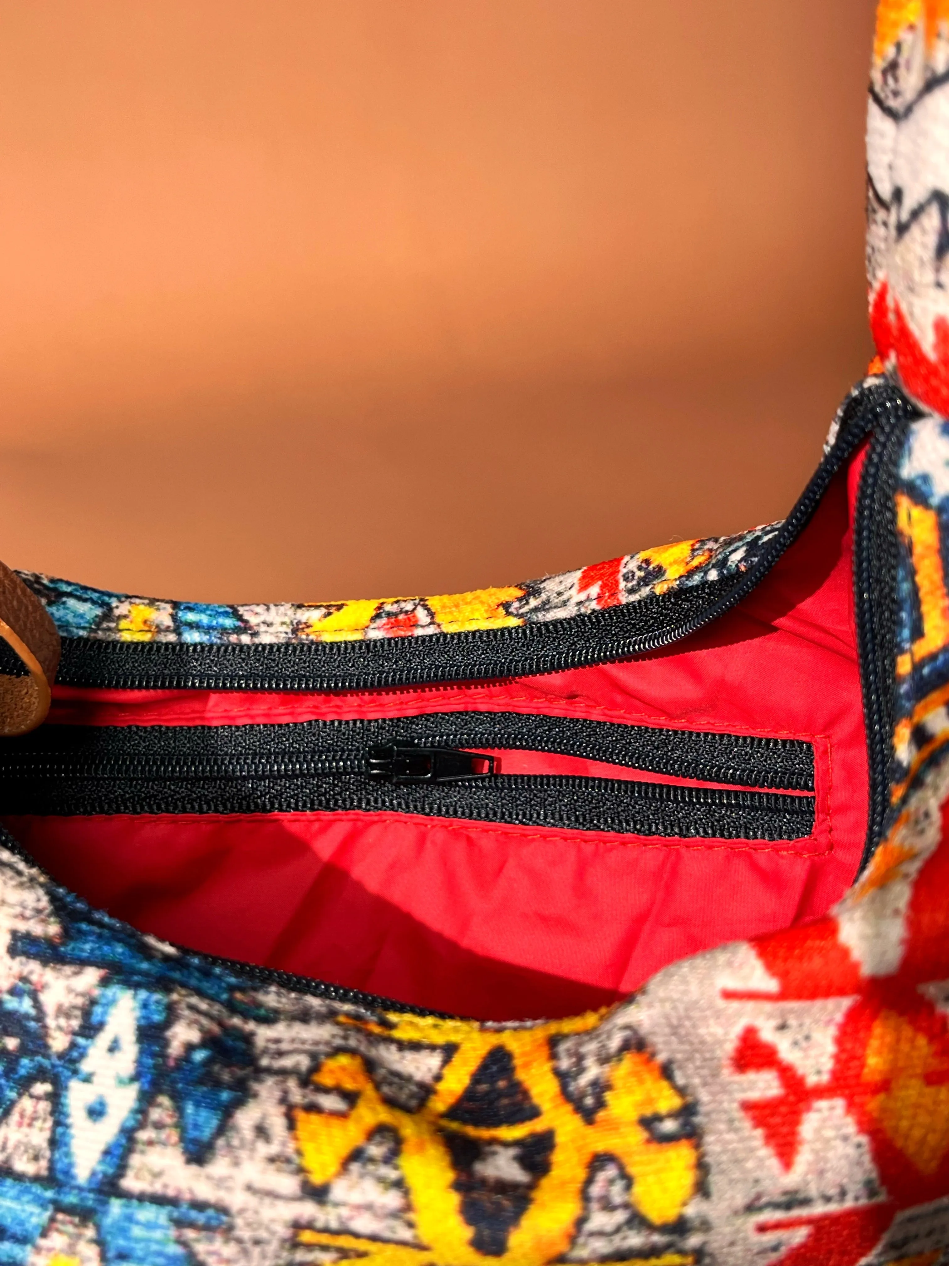 Dofre Elle Shoulder Bag - Orange Pattern