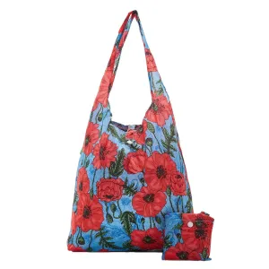 Eco Chic Blue Poppies Shopper