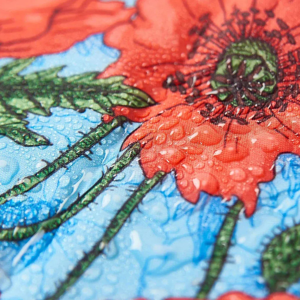 Eco Chic Blue Poppies Shopper