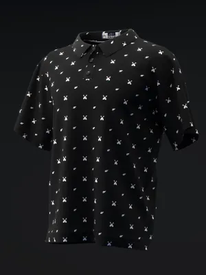 FAIRWAYS - BOWLING PINS - BLACK - BOWLING POLO