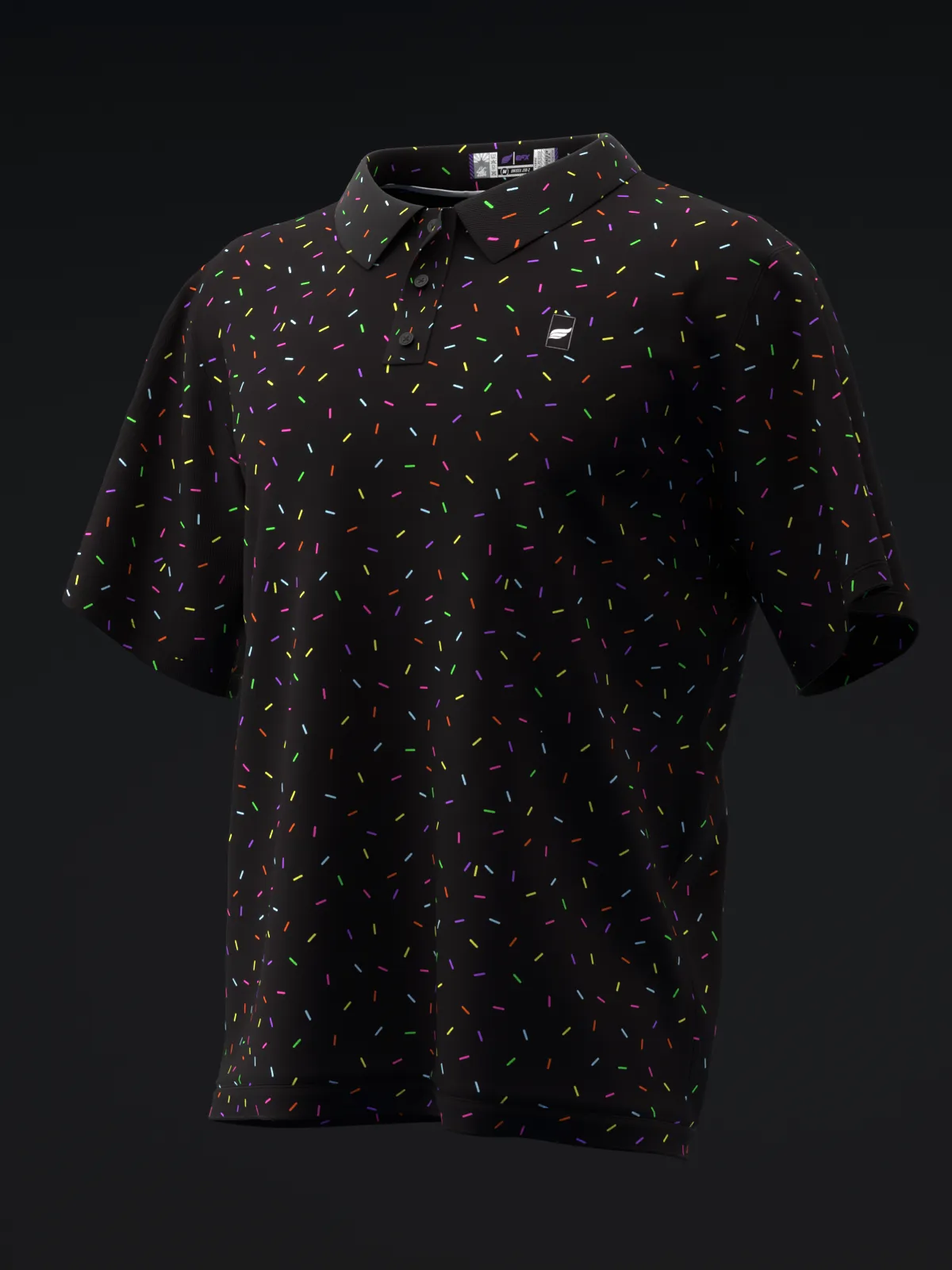 FAIRWAYS - SPRINKLES - NEON BLACK - BOWLING POLO