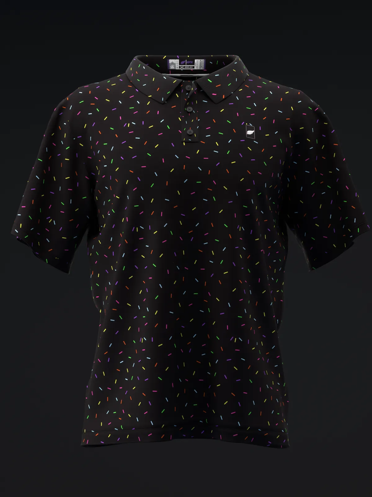 FAIRWAYS - SPRINKLES - NEON BLACK - BOWLING POLO