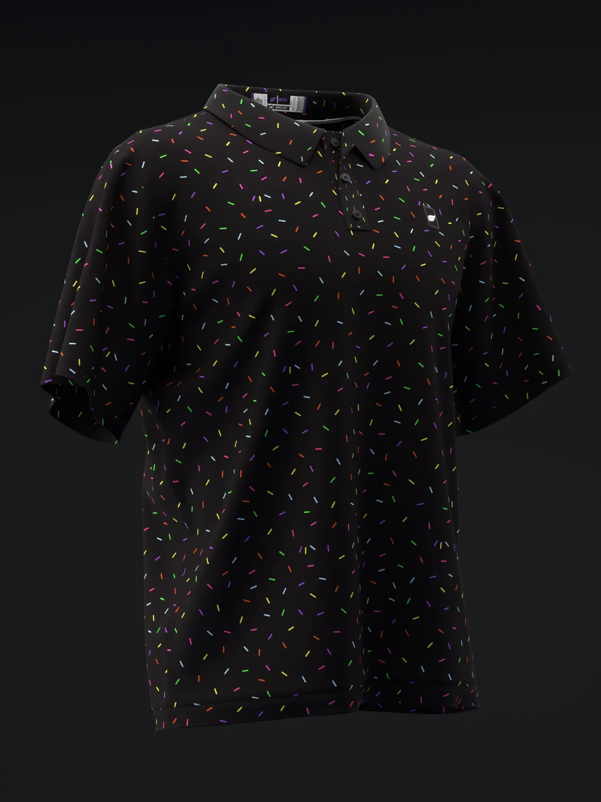 FAIRWAYS - SPRINKLES - NEON BLACK - BOWLING POLO