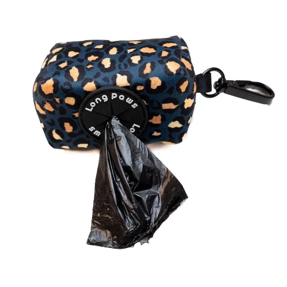 Funk the Dog Poo Bag Dispenser Pouch | Leopard Green & Gold