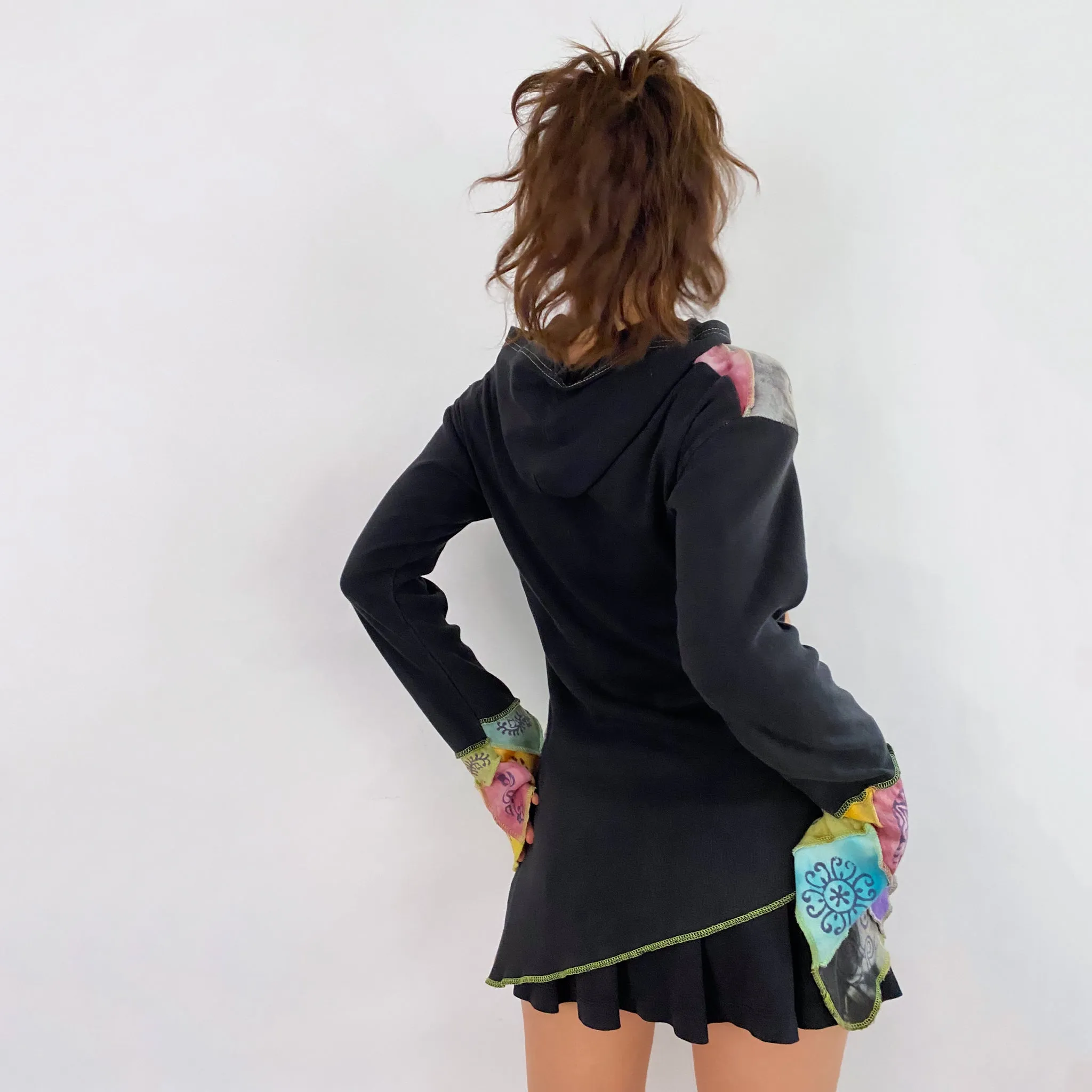 Funky Patchwork Tie Dye Top - M/L