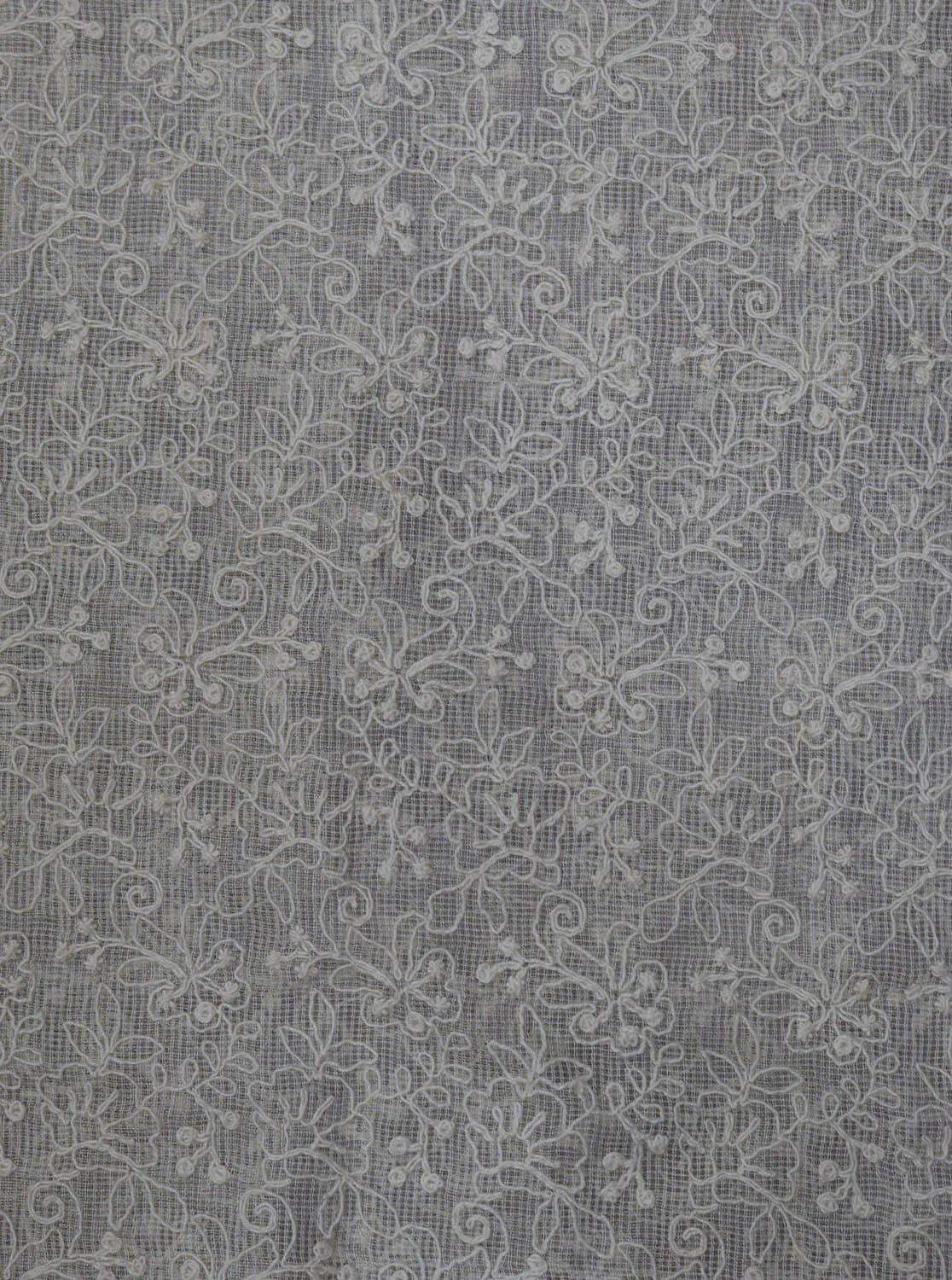 Get Stylish with Off White Trendy Kota Net Thread Work Fabric (0.75 Mtr)