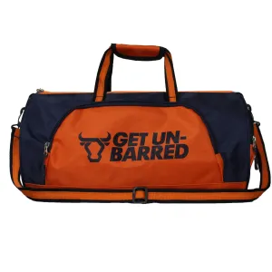 Get-Un-Barred Discover Duffle Bag for Gym & Sports with Side Pocket (Navy Blue  Orange))