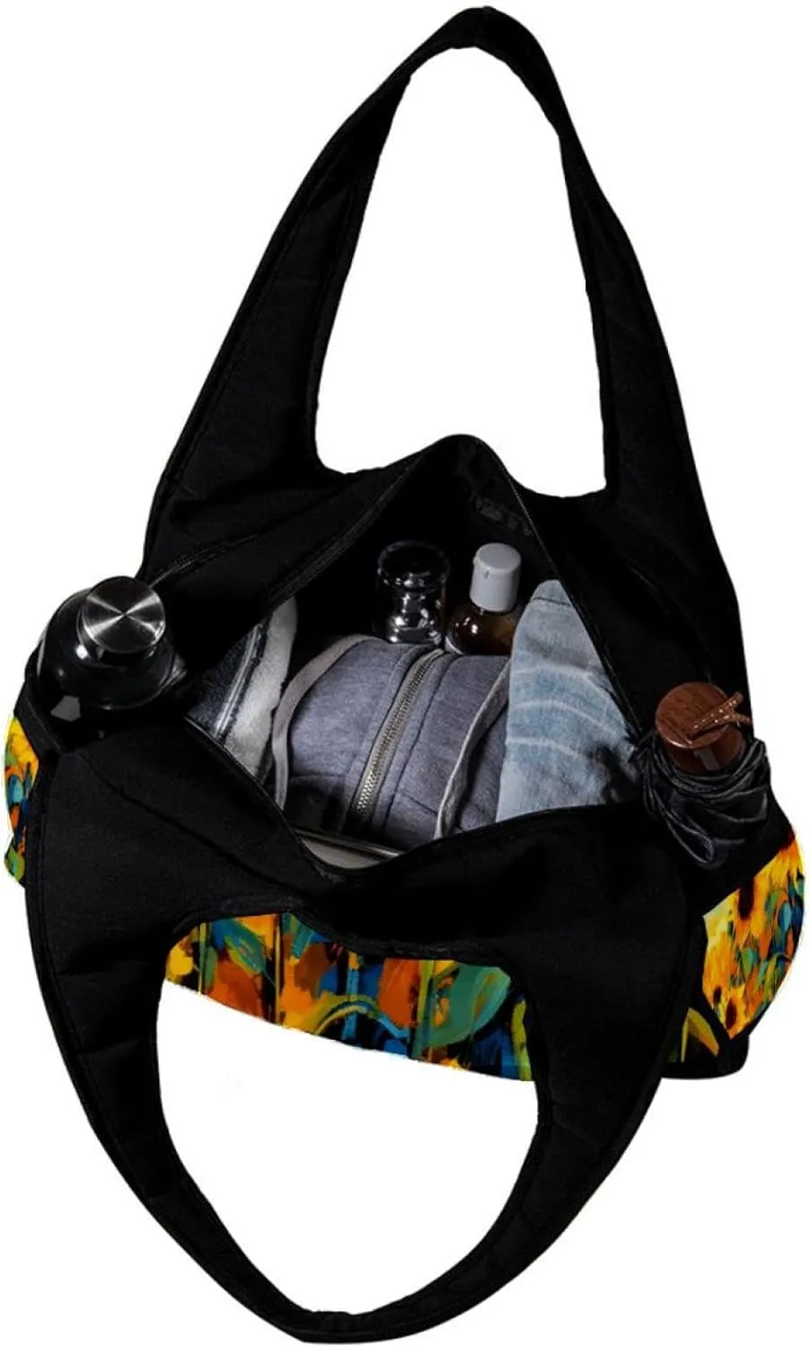 Gym Bags for Women,Duffle Bag for Travel,Watercolor Field Sunflower,Gym Bag for Men