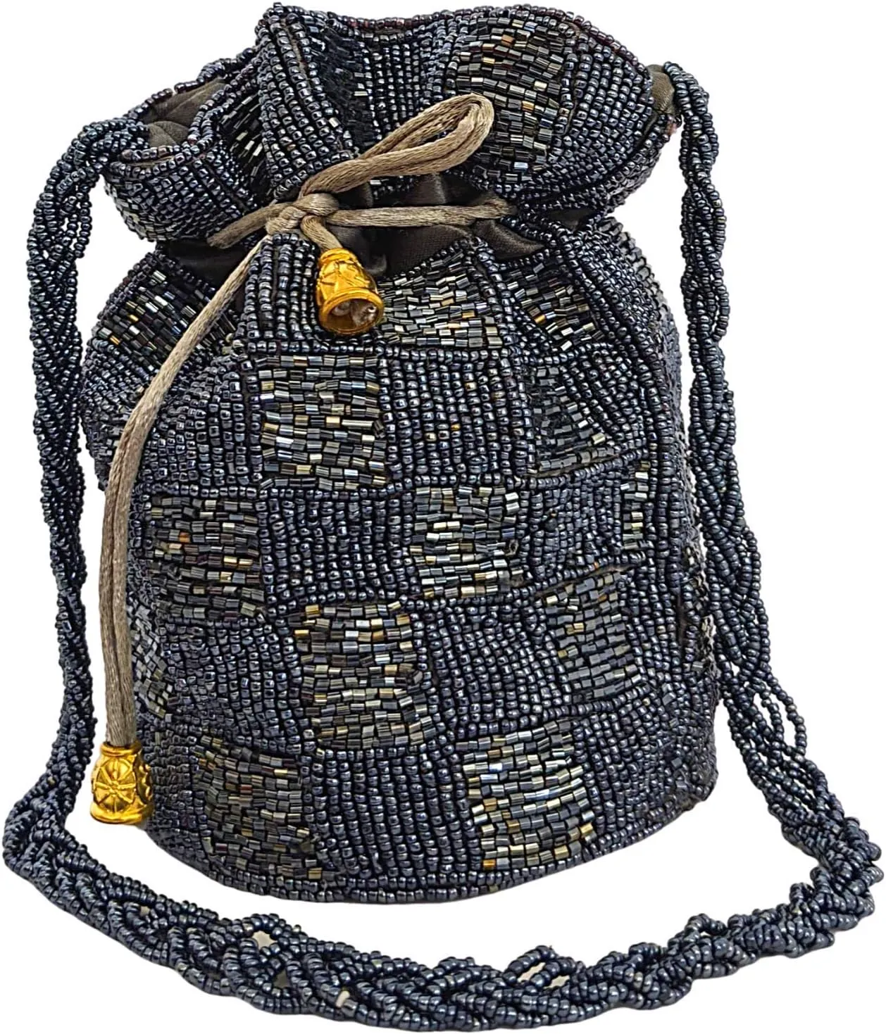 Handmade Indian Potli Bags For Women, Beaded Drawstring Purse, Peaded Purse, Wristlet Purses For Women