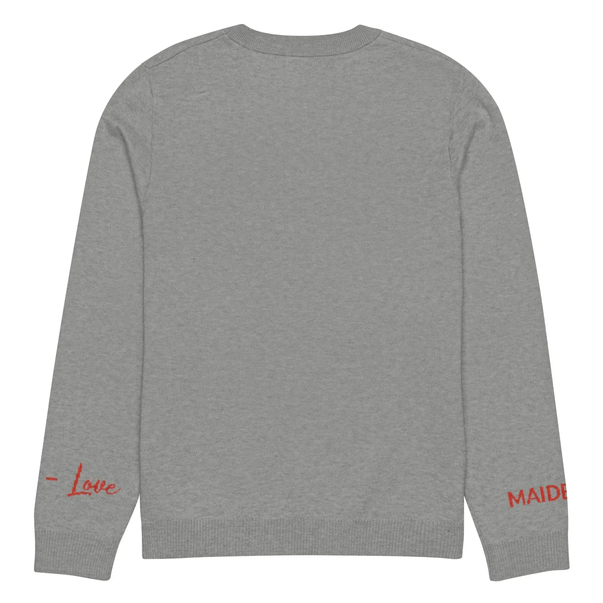 Heart - Knitted crew neck sweater GREY | crew neck knitted sweater