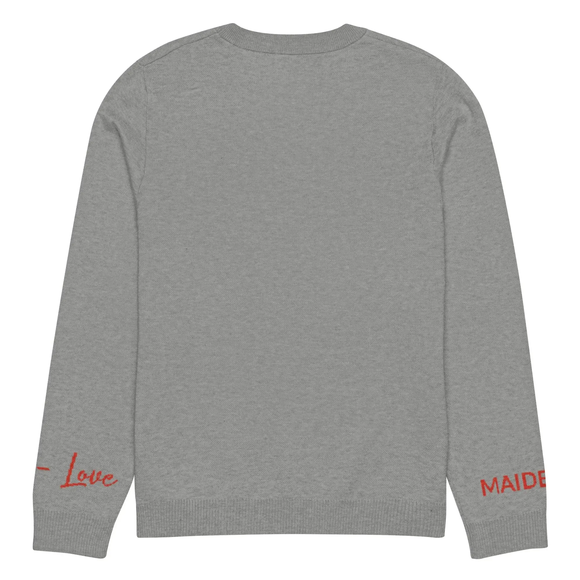 Heart - Knitted crew neck sweater GREY | crew neck knitted sweater