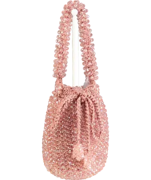 knot Pink Handmade Galerazamba Beaded Bag
