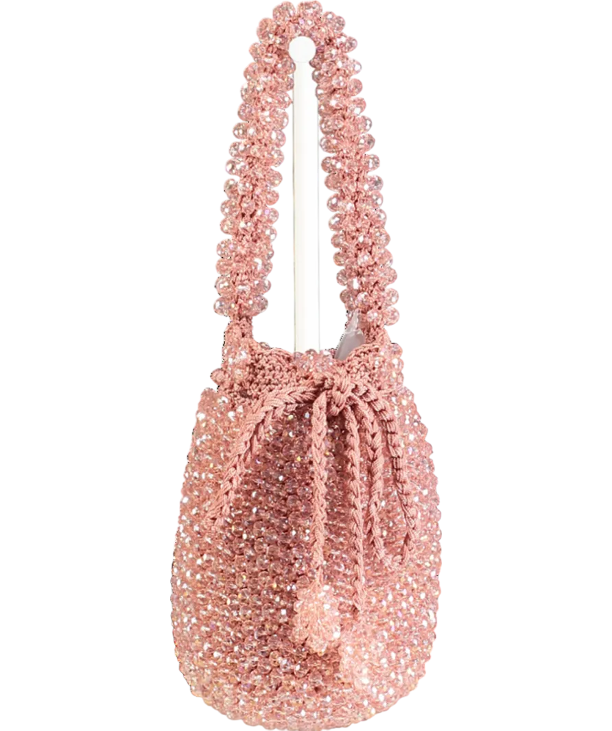 knot Pink Handmade Galerazamba Beaded Bag