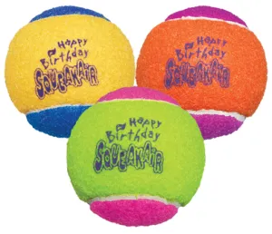 Kong Squeakair Birthday Balls Dog Toy, 3-pack, color varies