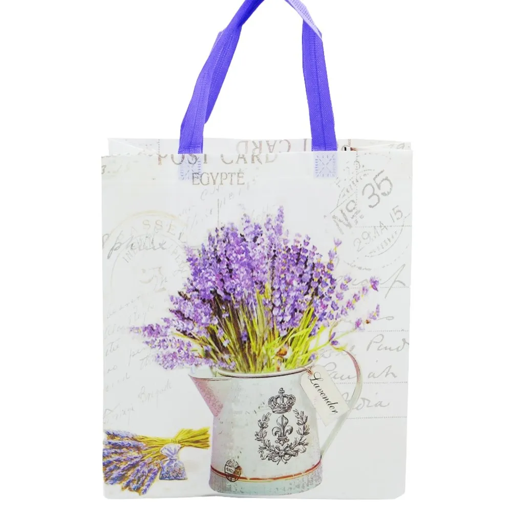 Large Lavender Pot Printed PP Non-Woven Bag