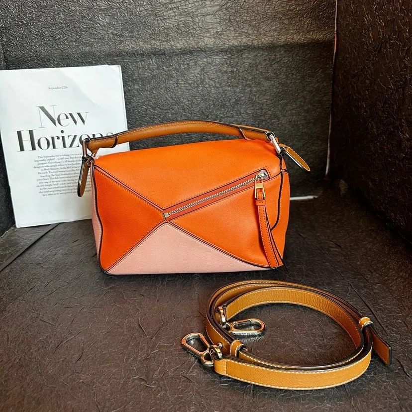 Loewe Puzzle Orange Pink Geometric Bag 24cm