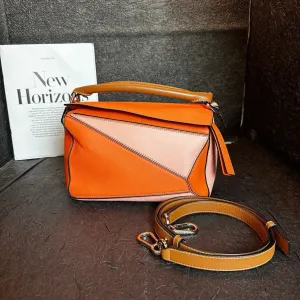 Loewe Puzzle Orange Pink Geometric Bag 24cm