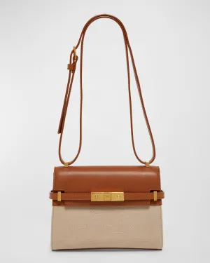 Manhattan Mini Crossbody Bag in Canvas and Leather