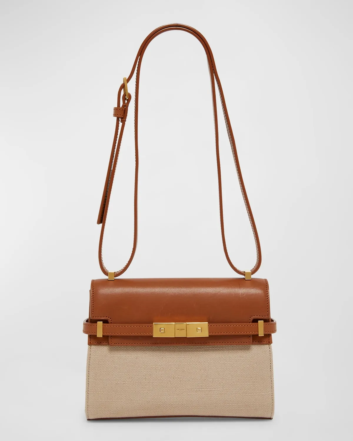 Manhattan Mini Crossbody Bag in Canvas and Leather