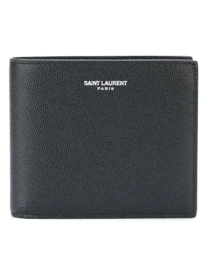 Men's Smooth Leather East/west Wallet in Black | 396307BTY0N