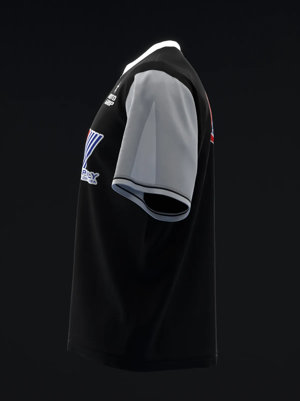 MICHAEL TANG 2024 - RETRO STRIPES BLACK GRAY WHITE - BOWLING JERSEY