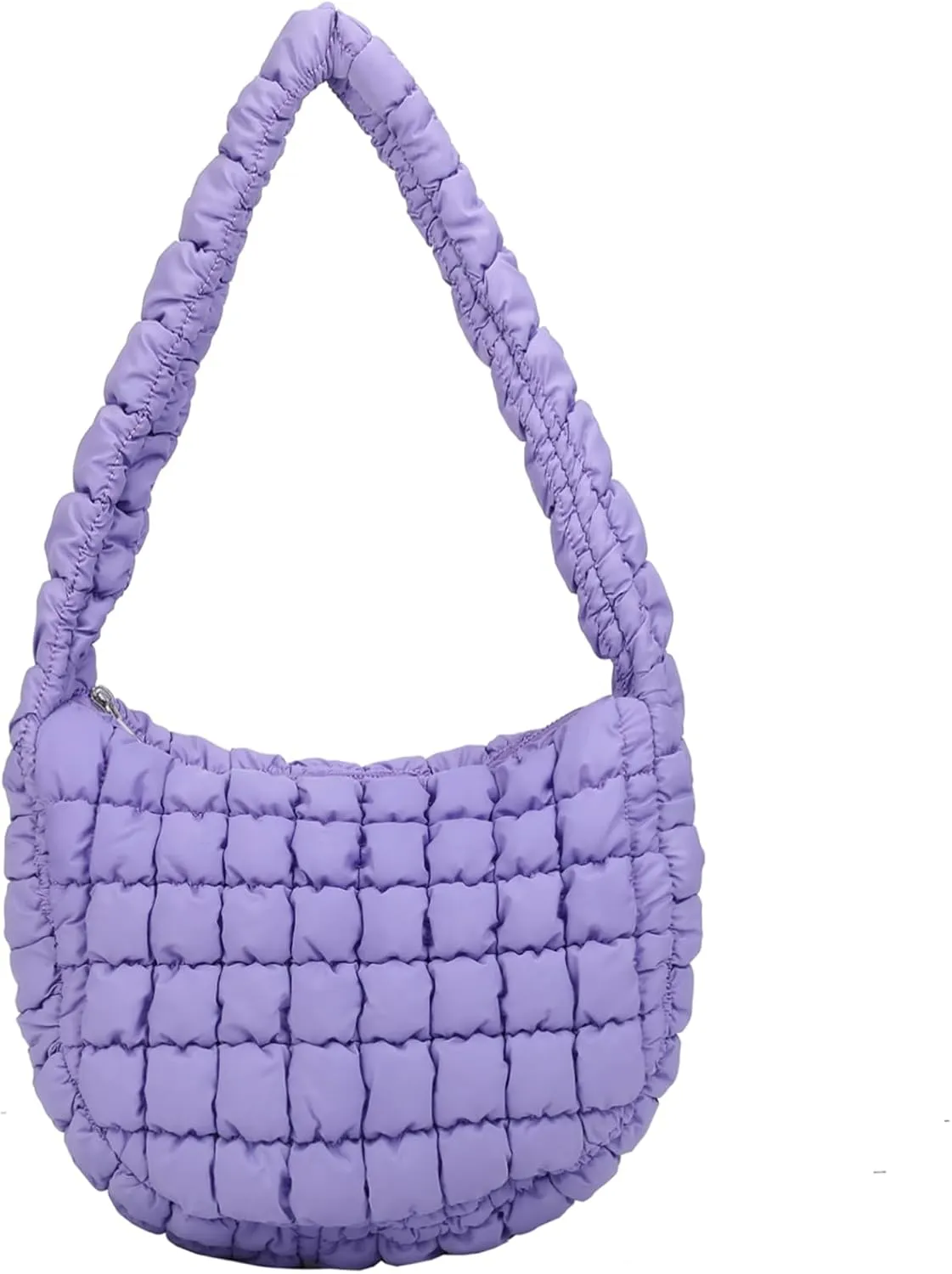 Puffer Carryall Tote Bag for Women Quilted Shoulder Bag for Travel Lightweight Cotton Padded Hobo Handbag