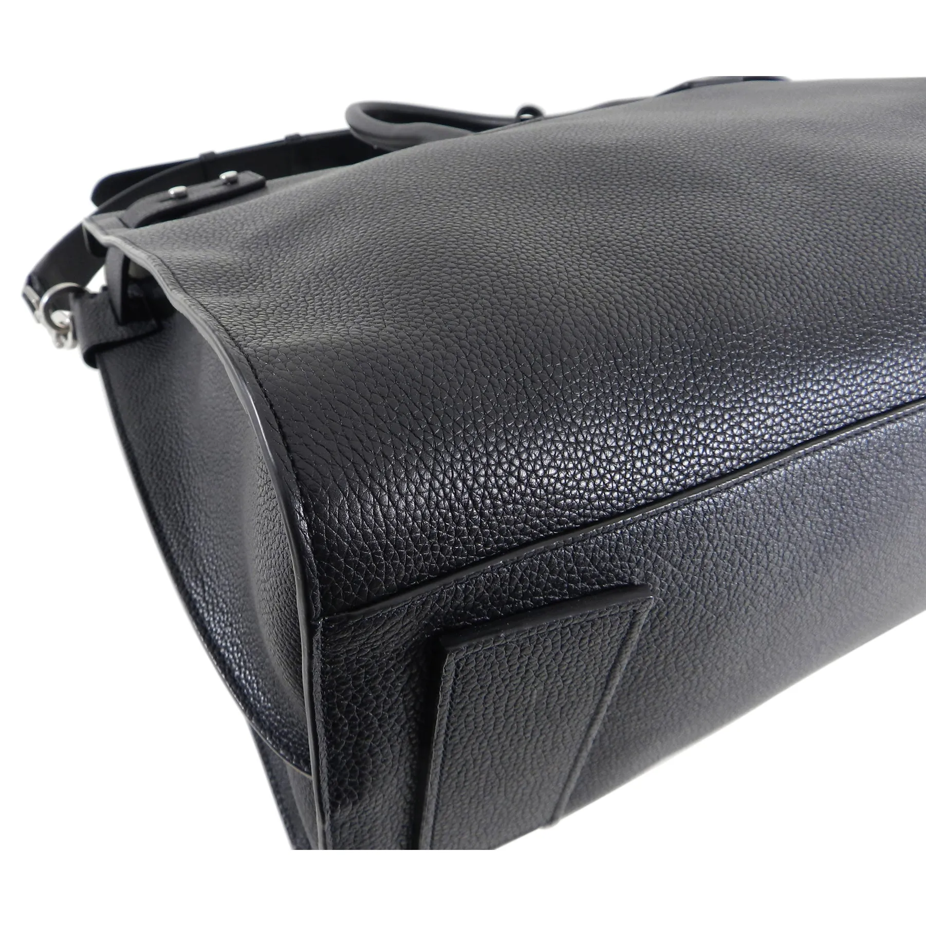 Saint Laurent Black Leather Sac de Jour 48H Large Duffle Bag