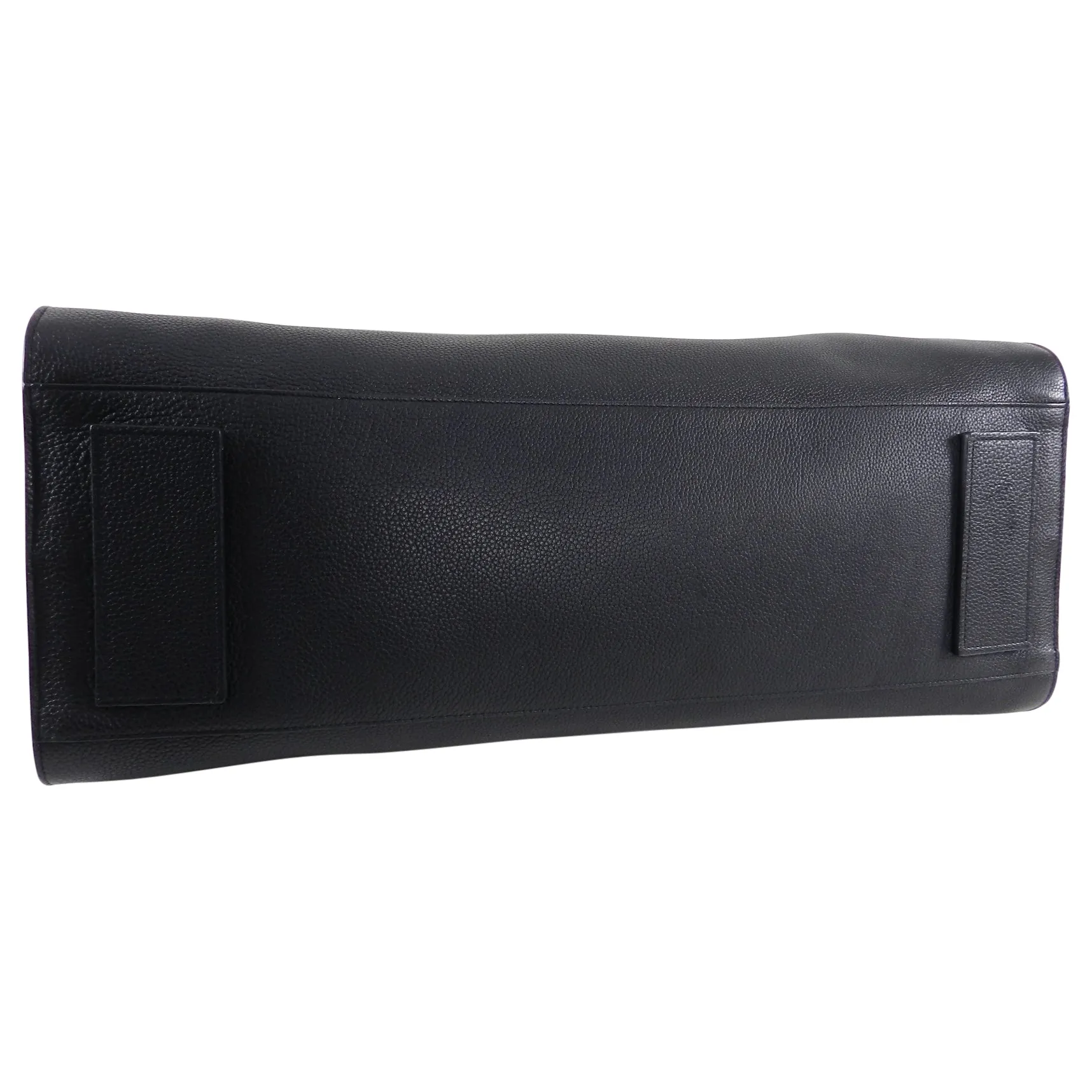 Saint Laurent Black Leather Sac de Jour 48H Large Duffle Bag