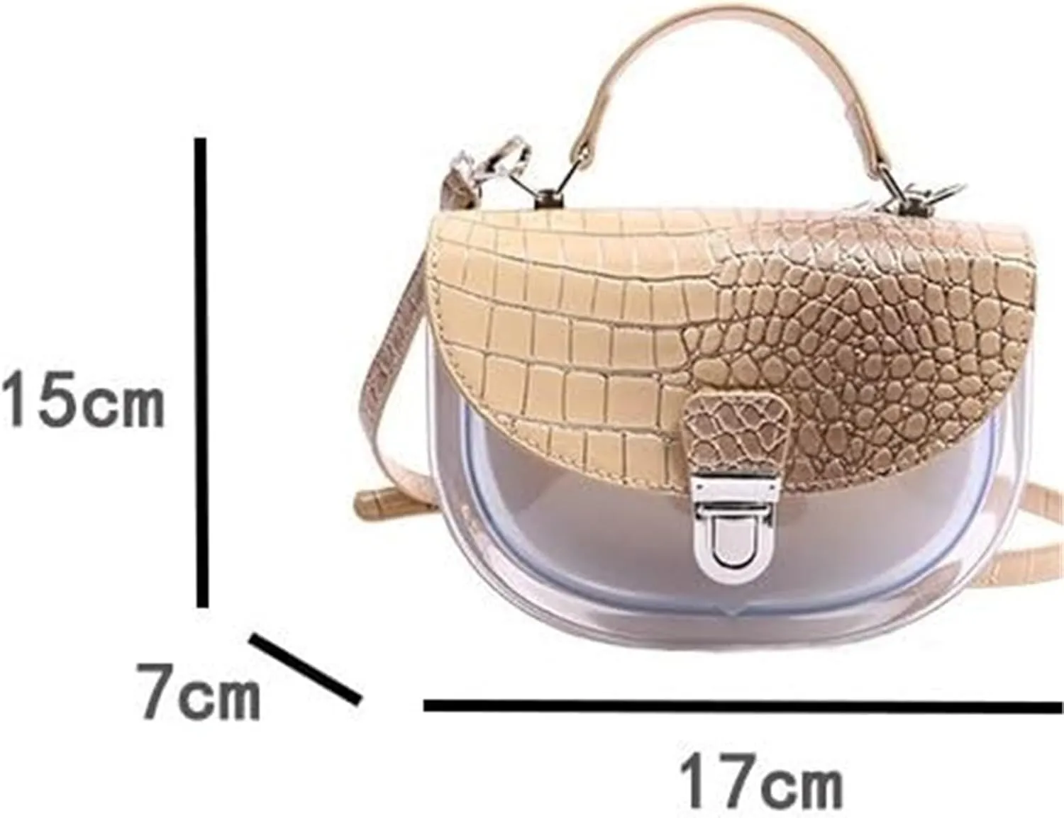 Small Transparent Jelly Bags Jelly Purses Women's Crossbody Bag Clear Shoulder Bags for women PVC Handbags