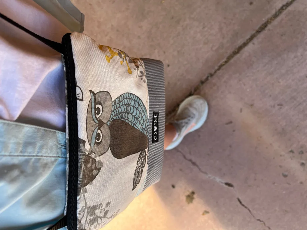 Stella Gray Cross Body-Owl Print