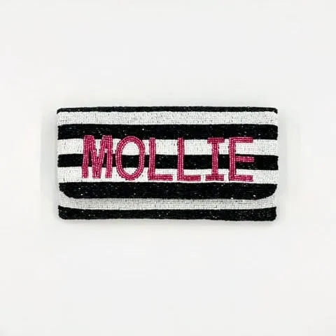 The Mollie Name Beaded Bag