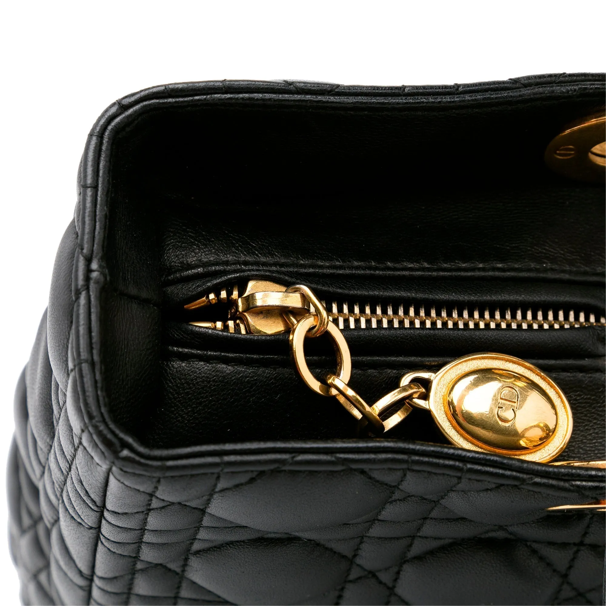 Trendy Inspired Dior Lady Dior Large Black Cannage Quilted Leather